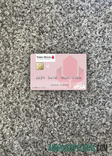 Cartão de débito Visa Myanmar Yoma Bank Photolook Front exemplo real